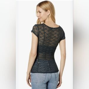 FREE PEOPLE Keep It Simple Lace Top        Deep Dark 💚 Green